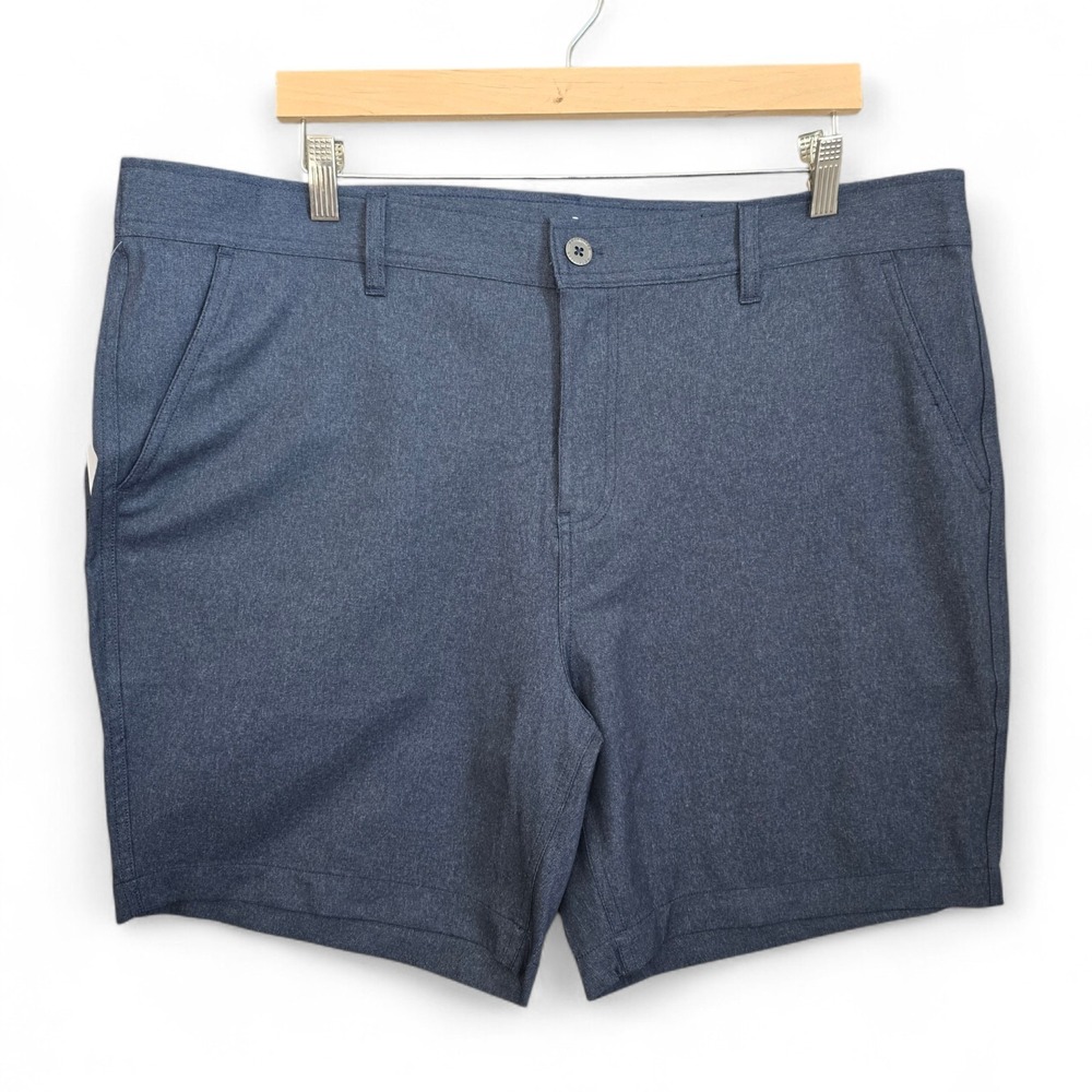 32 Degrees Shorts Mens XL Blue Flat Front Cool Stretch Performance Active Casual